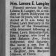 Mrs. Lenora E. Langley