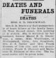 Deaths and Funerals - Deaths - Mrs. Z.R. Brockway
